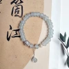 Optimized aquamarine abacus bead beaded bracelet for women, a light luxury and niche blue crystal bracelet with a high-end feel, a perfect accessory for best friends details Picture